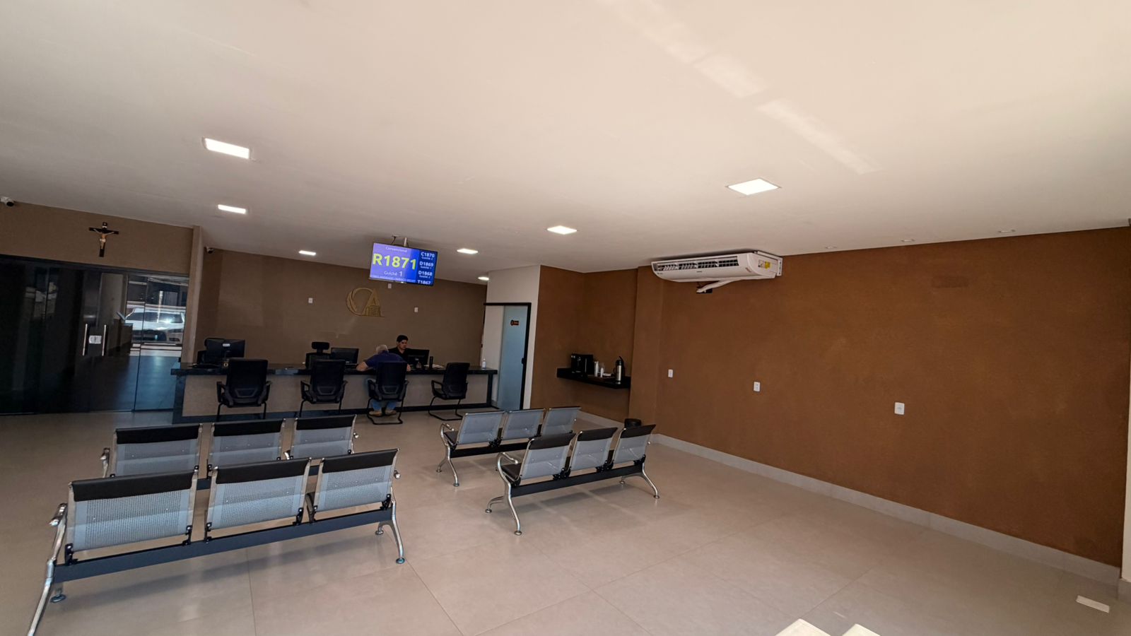 Sala de atendimento do Cartório Andrade
